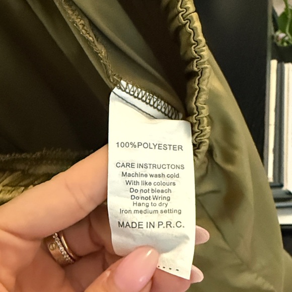 Olive Green Women's romper (long pants) - Picture 4 of 5